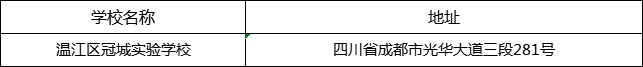 成都市溫江區(qū)冠城實(shí)驗(yàn)學(xué)校地址在哪里？