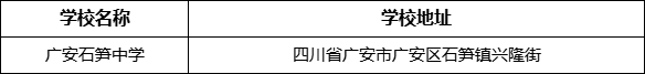 廣安市廣安石筍中學學校地址在哪里？