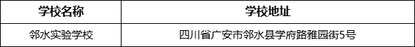 廣安市鄰水實(shí)驗(yàn)學(xué)校學(xué)校地址在哪里？