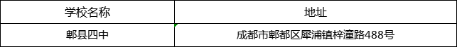 成都市郫縣四中地址在哪里？