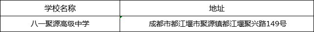 成都市八一聚源高級中學地址在哪里？