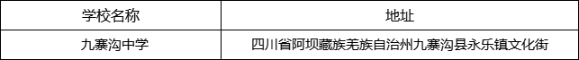 阿壩州?九寨溝中學地址在哪里？