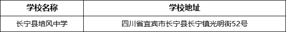 宜賓市長(zhǎng)寧縣培風(fēng)中學(xué)學(xué)校地址在哪里？