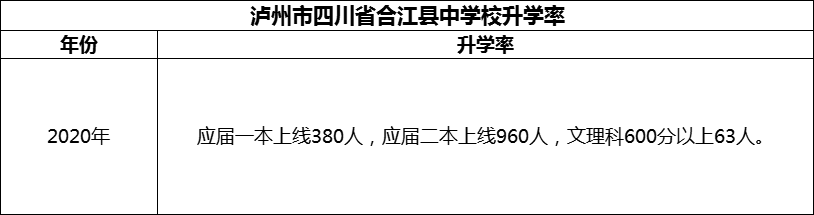 2024年瀘州市四川省合江縣中學(xué)校升學(xué)率怎么樣？